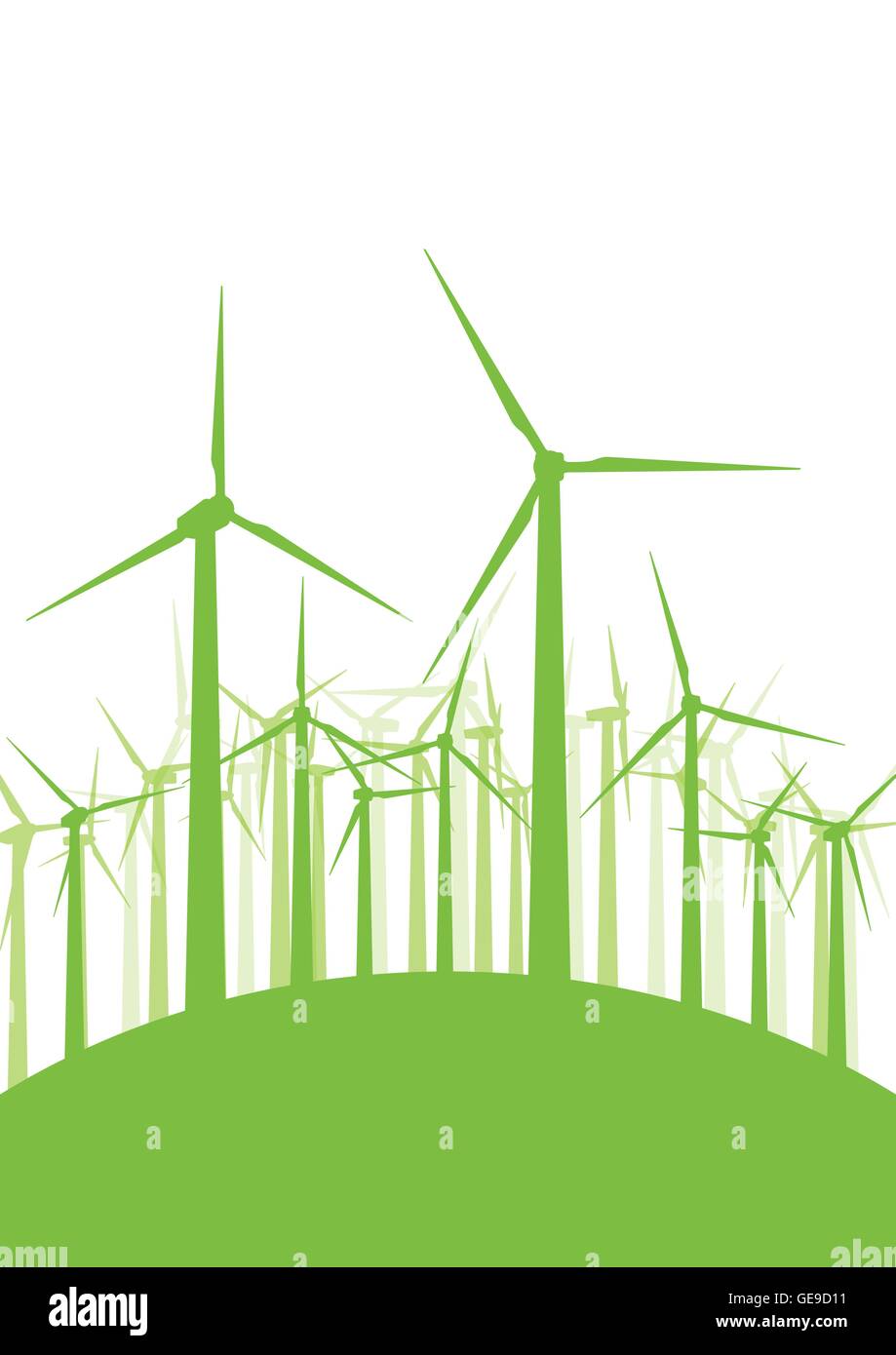 Wind generator turbine clean energy concept vector background concept ...