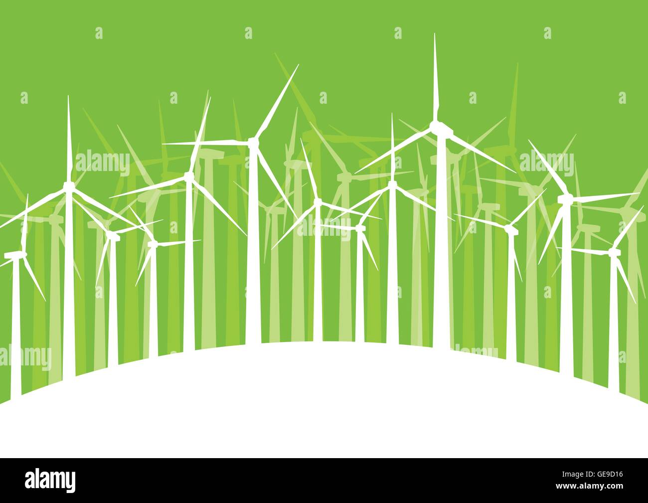 Wind generator turbine clean energy concept vector background concept ...