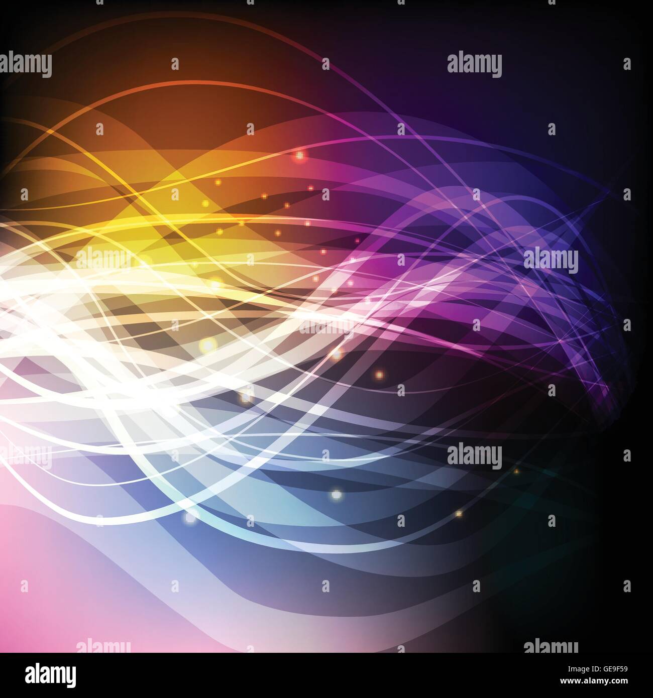 Neon abstract lines design on dark background vector Stock Vector Image ...