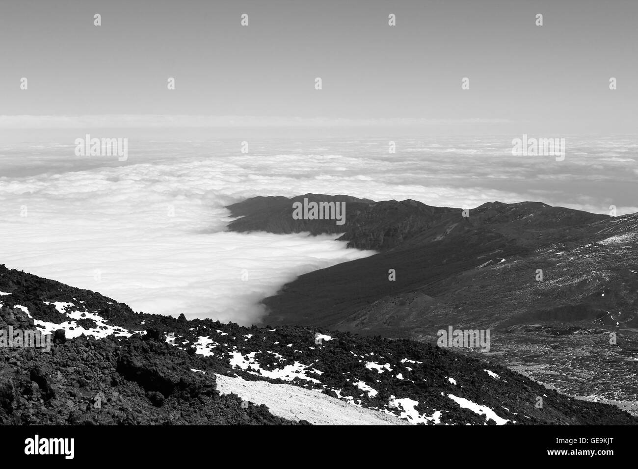 Above the heavens (volcano Teide, Tenerife, Canary Islands) Stock Photo