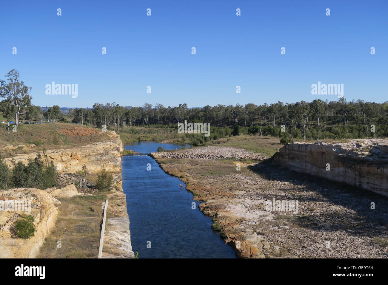 Wivenhoe Dam Waterway Stock Photo Alamy
