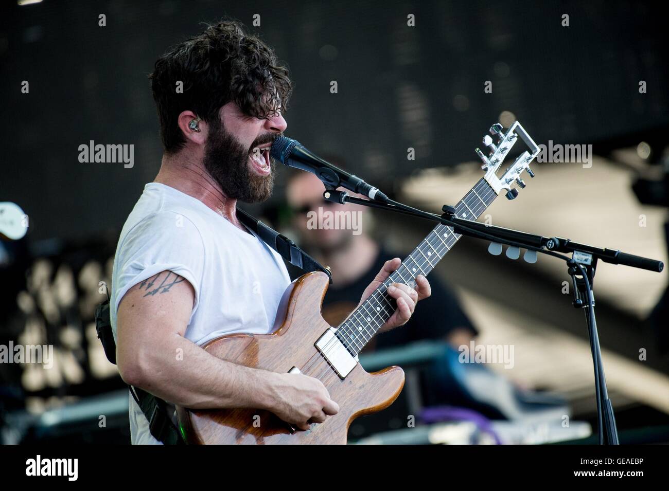 New York NY USA 23rd July 2016 Yannis Philippakis Foals On Stage new-york-ny-usa-23rd-july-2016-yannis-philippakis-foals-on-stage
