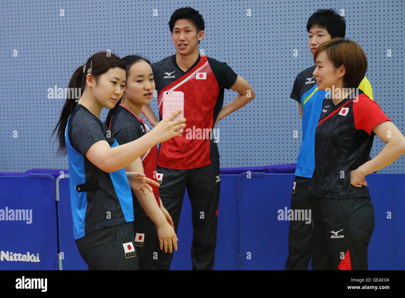 JULY 22, 2016 Table Tennis Japan national team press conference for