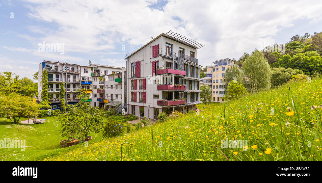Germany, Tuebingen, ecological multifamily houses at French quarter