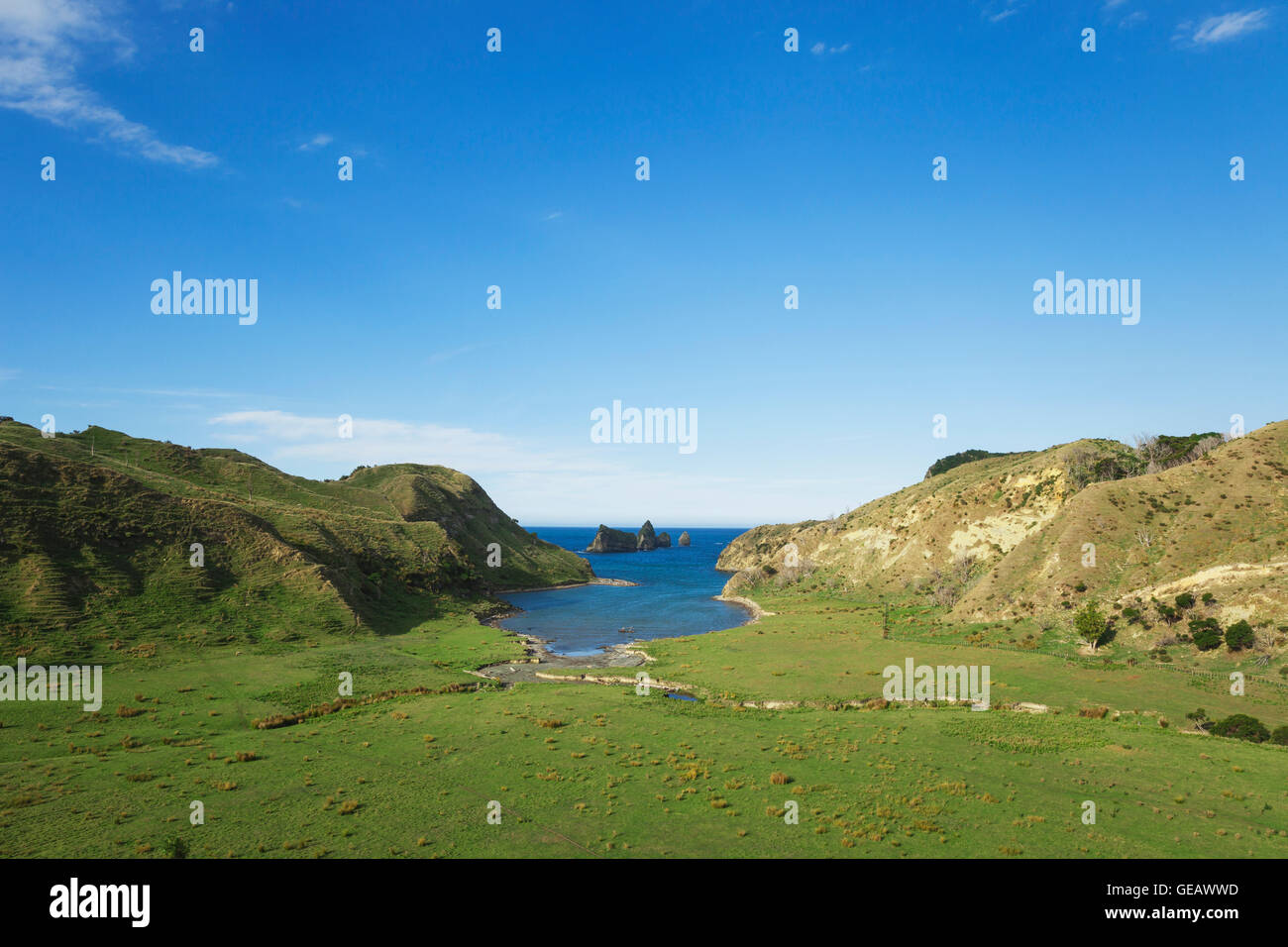 New Zealand, North Island, East Cape, Tolaga Bay area, Cook's Cove