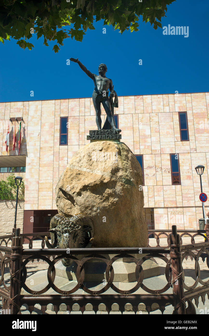 Lusitanian leader Viriato monument in Zamora, Spain Stock Photo