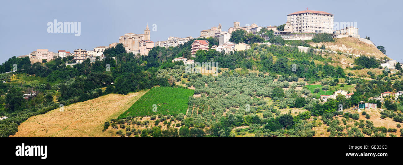 Small village iin Chieti province named Bucchianico Stock Photo