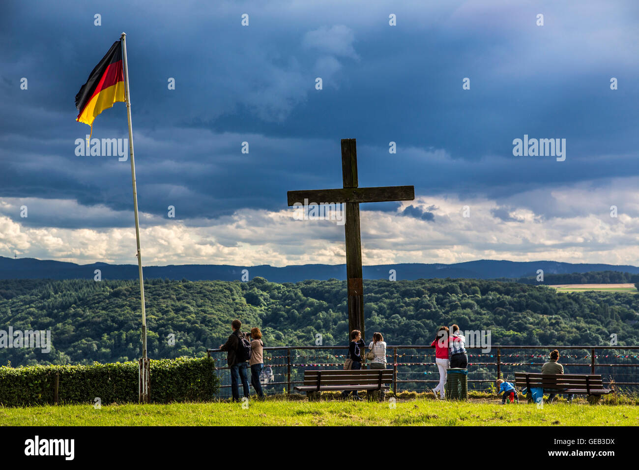 Viewpoint Erpeler Ley, Remagen, Germany, overlooking the Rhine valley