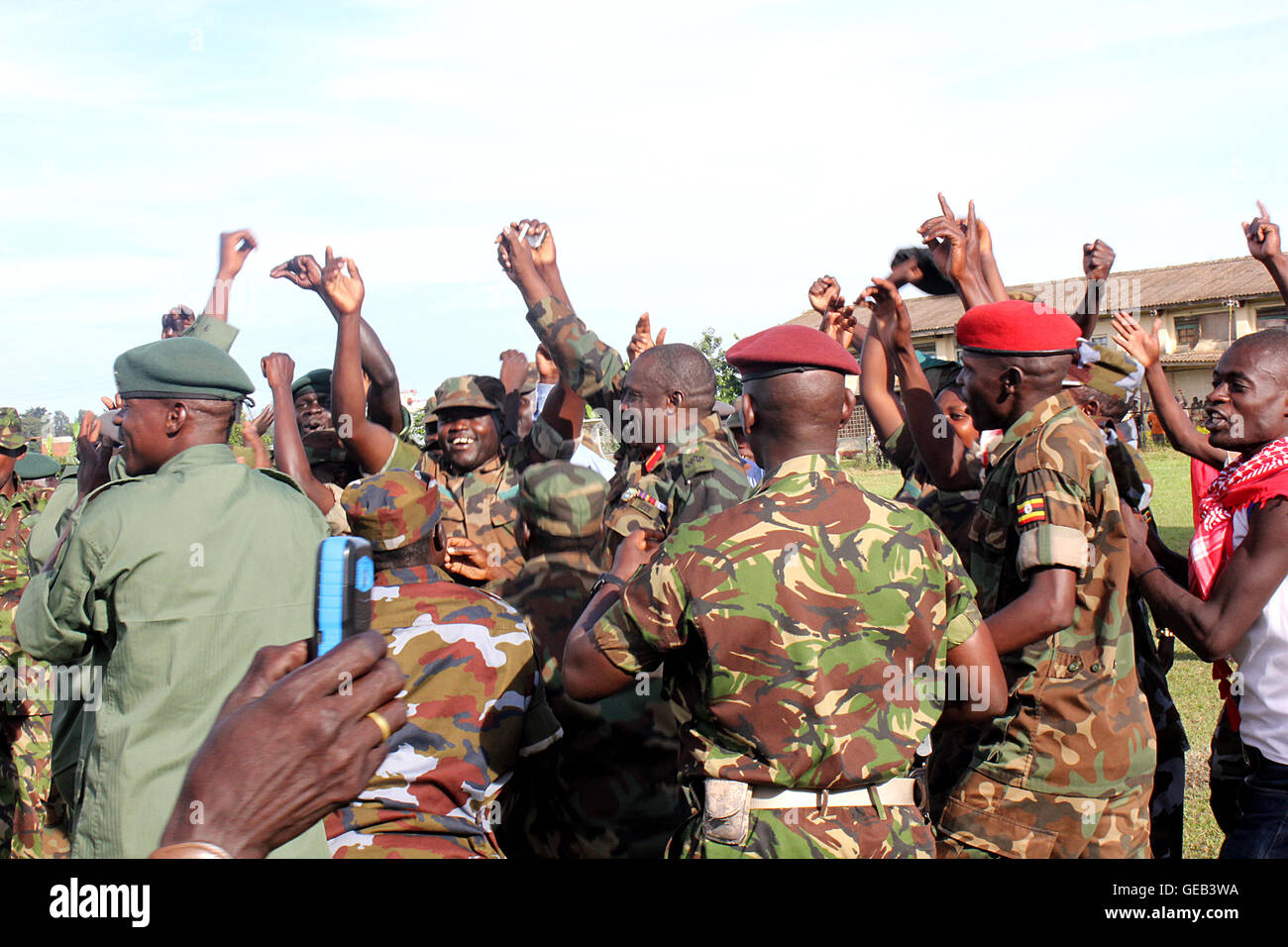 Uganda People Defense Forces (UPDF) Soldiers Jubilate After Victory In ...