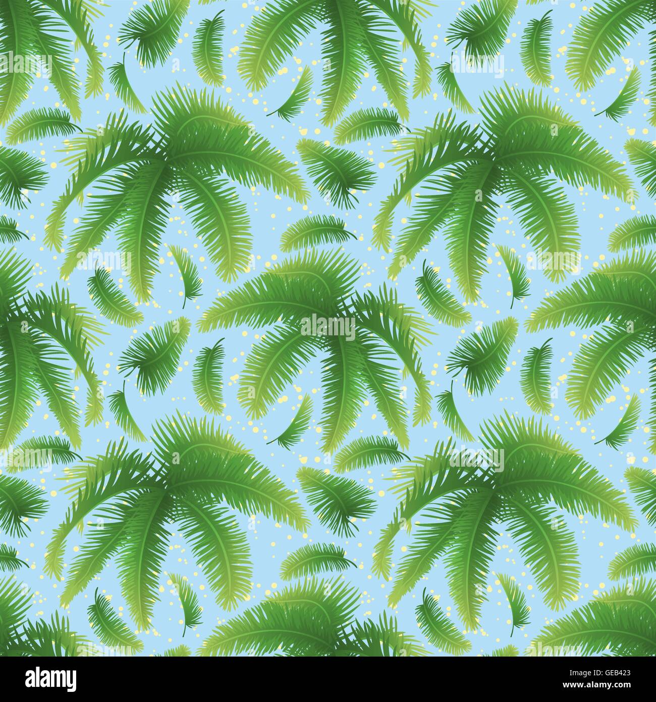 Seamless background, palm leaves and sky Stock Vector Image & Art - Alamy