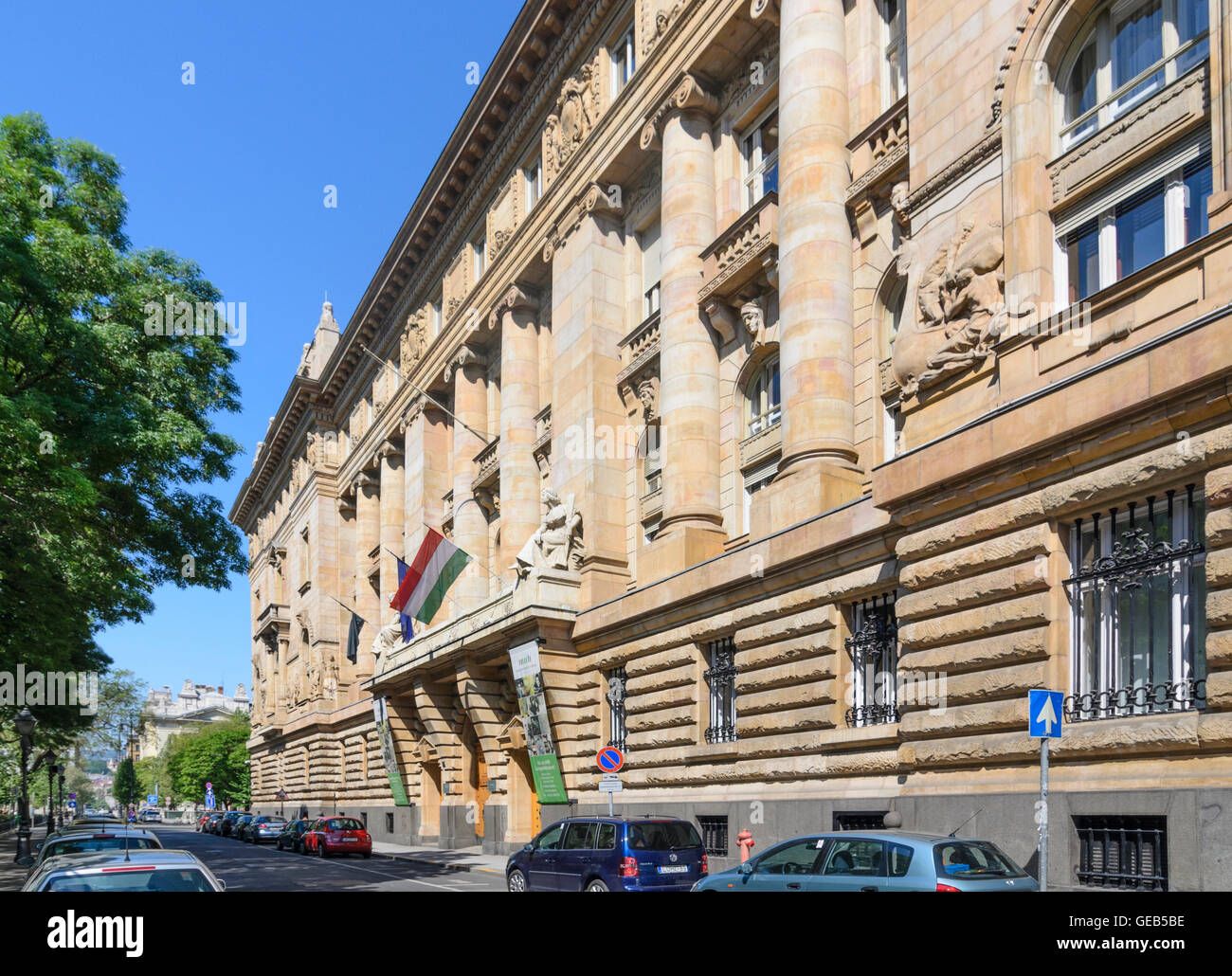 Budapest: Hungarian National Bank, Hungary, Budapest, Stock Photo