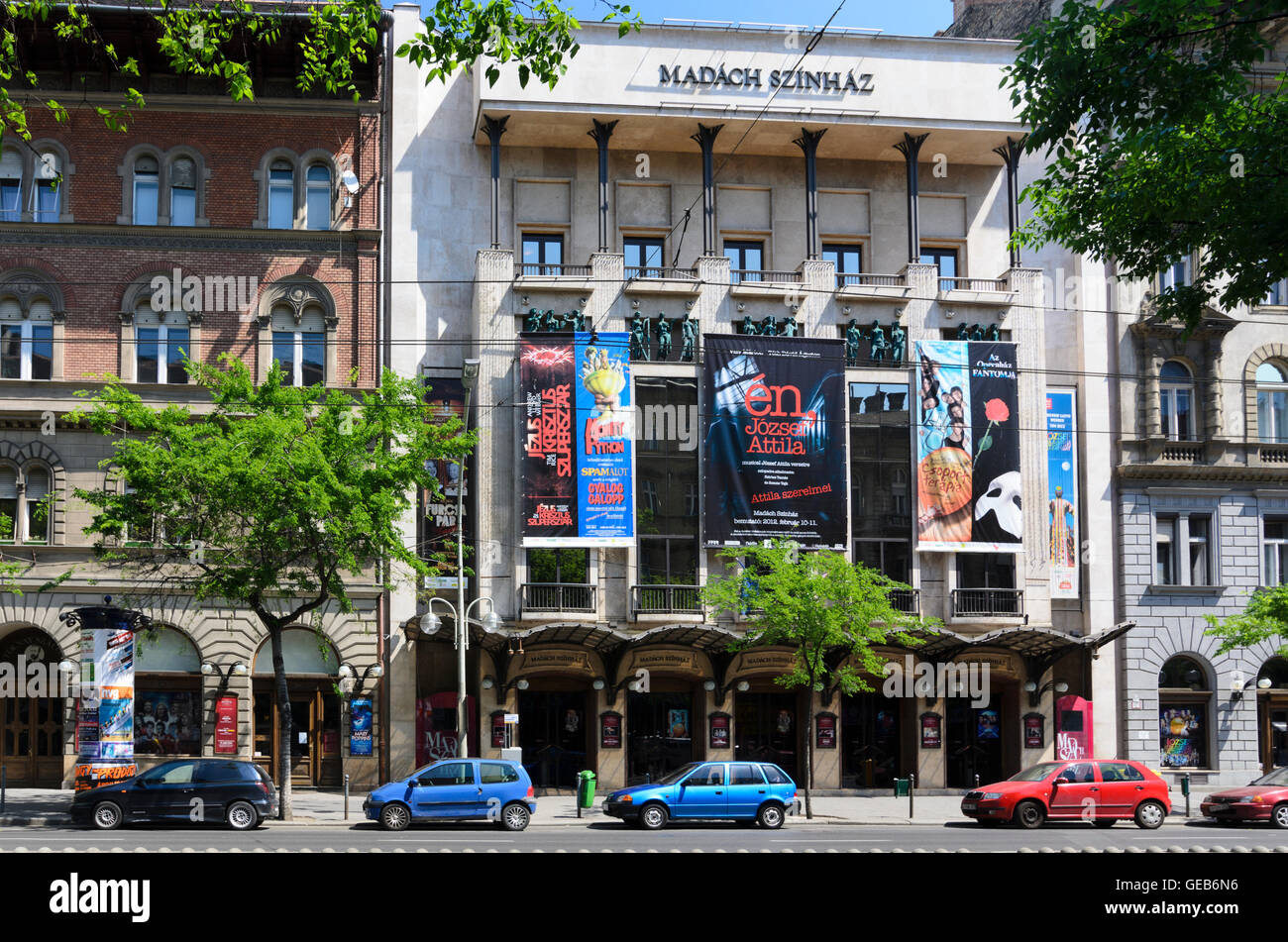 Budapest: Madach Theatre ( Madach Szinhaz ), Hungary, Budapest, Stock Photo