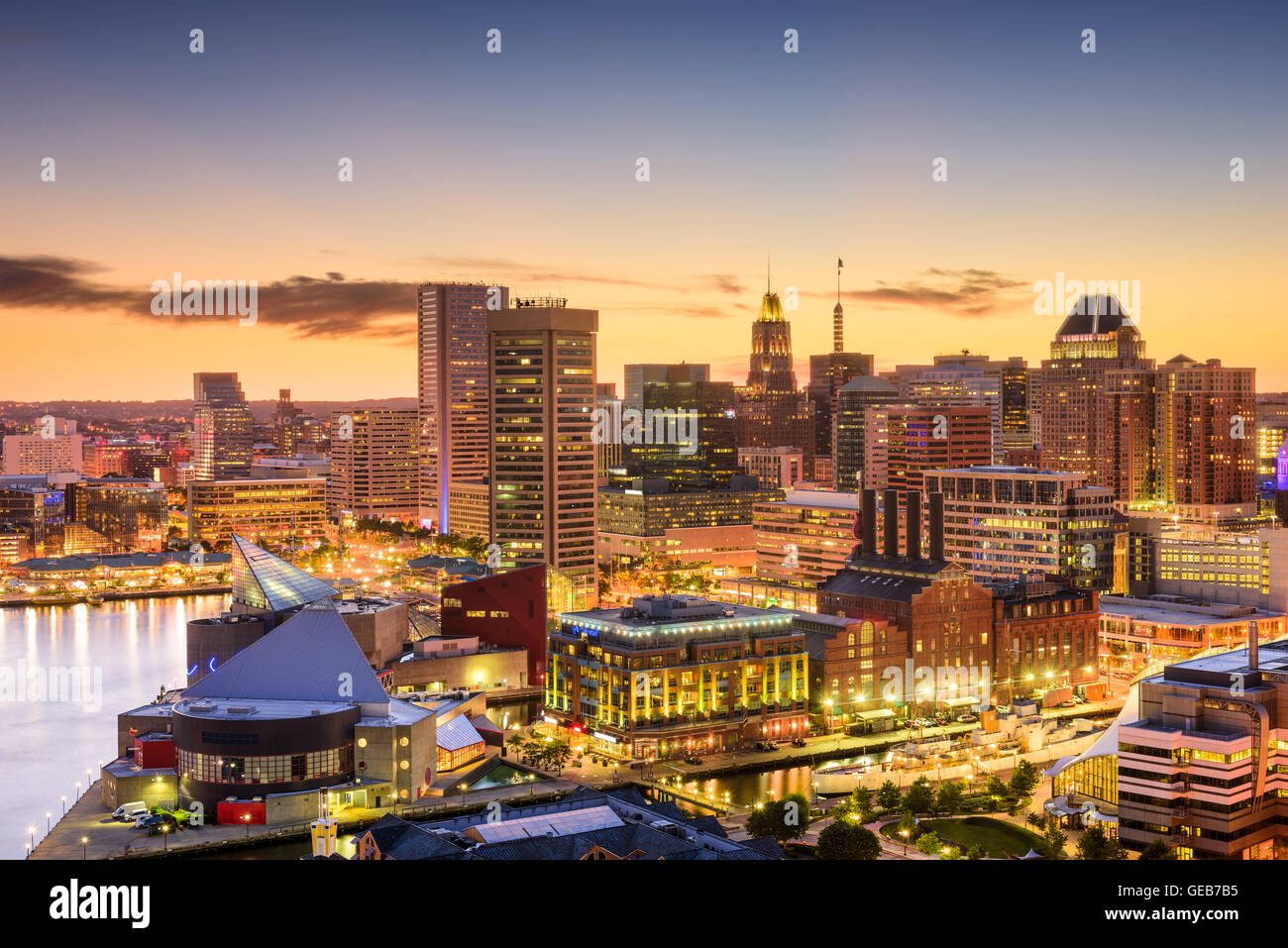 Baltimore, Maryland, USA downtown skyline. Stock Photo