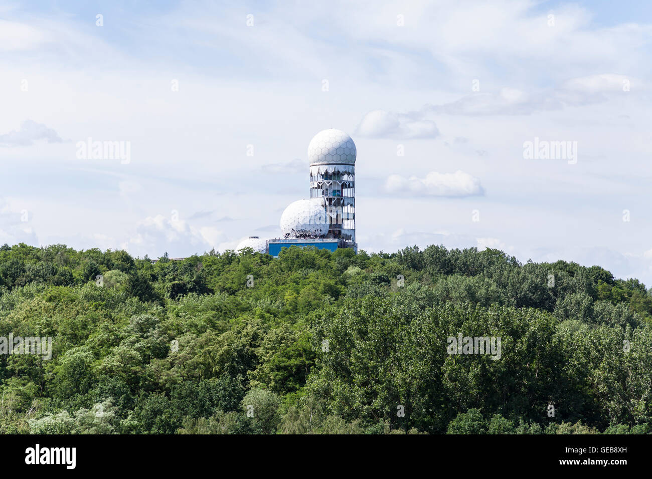 Spying station on Teufelberg (DDR history) in Berlin Stock Photo