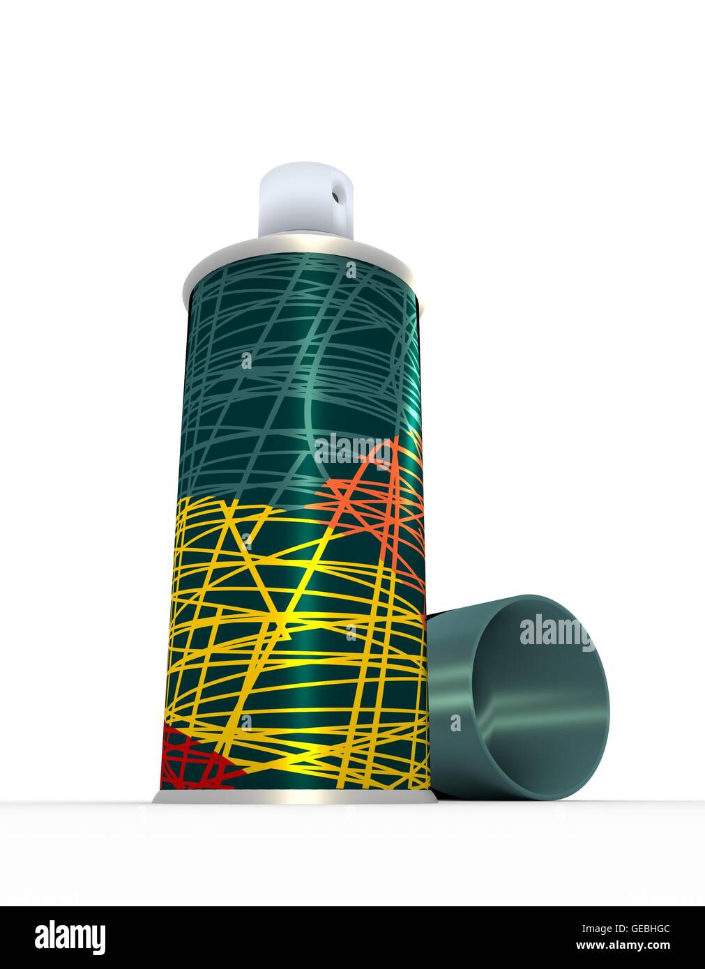 Illustration of spray bottle with cap, over white background Stock ...
