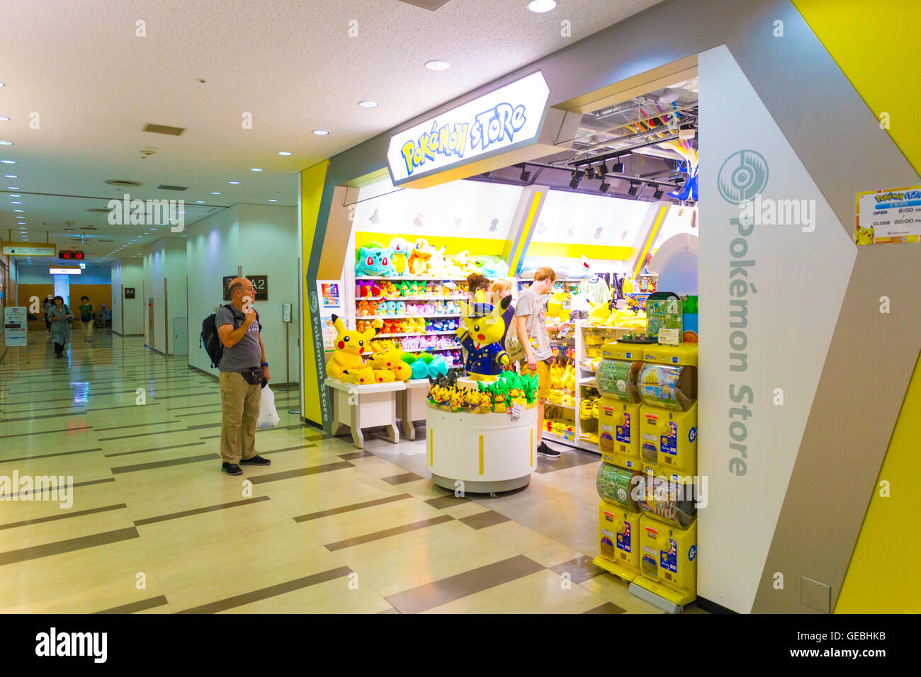 Caucasian Tourists Shopping At Pokemon Store At Beginning Of Expolosive Popularity As A Result Of The Pokemon Go Game At A Shop Stock Photo Alamy