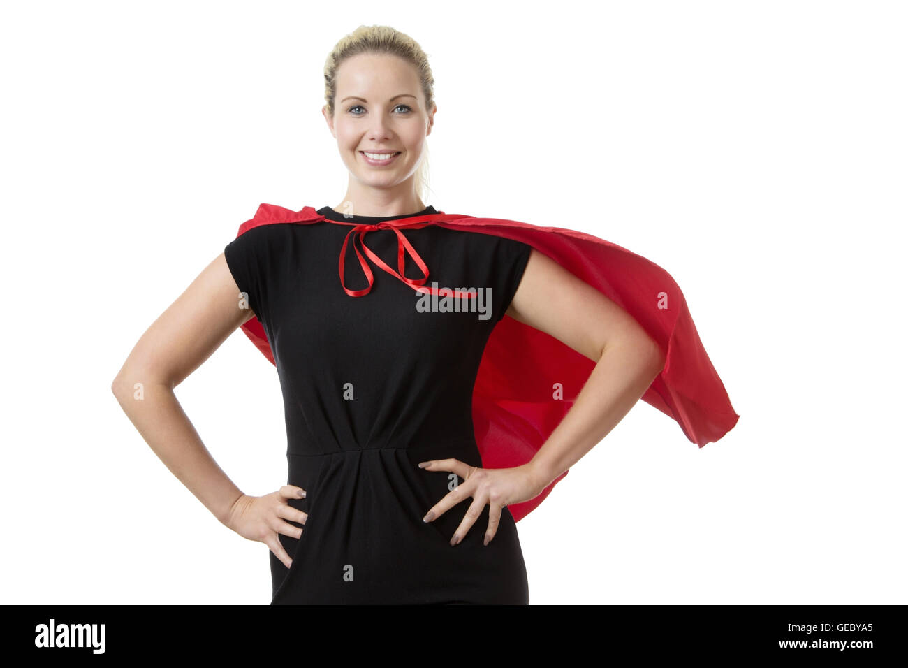 business woman wearing a cape because she is awesome Stock Photo - Alamy