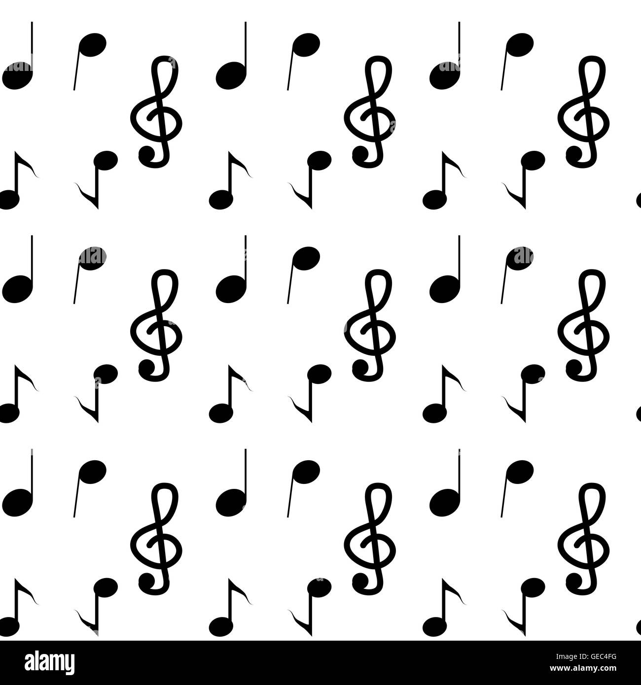 Music seamless pattern note. Musical notes design and sound melody with
