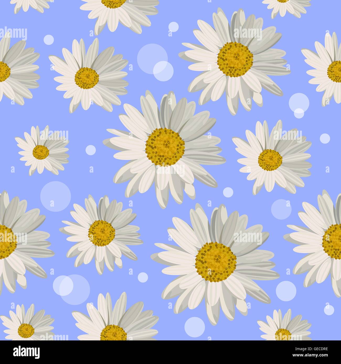 Seamless pattern with daisy flowers Stock Vector Image & Art - Alamy