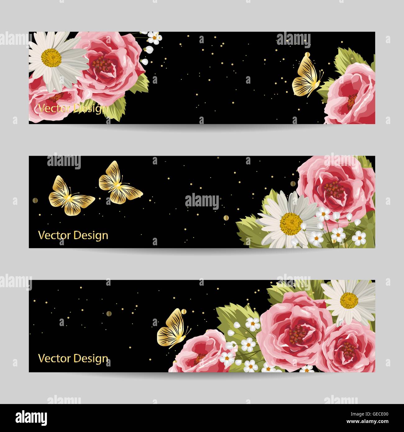 Set of horizontal banners Stock Vector Image & Art - Alamy