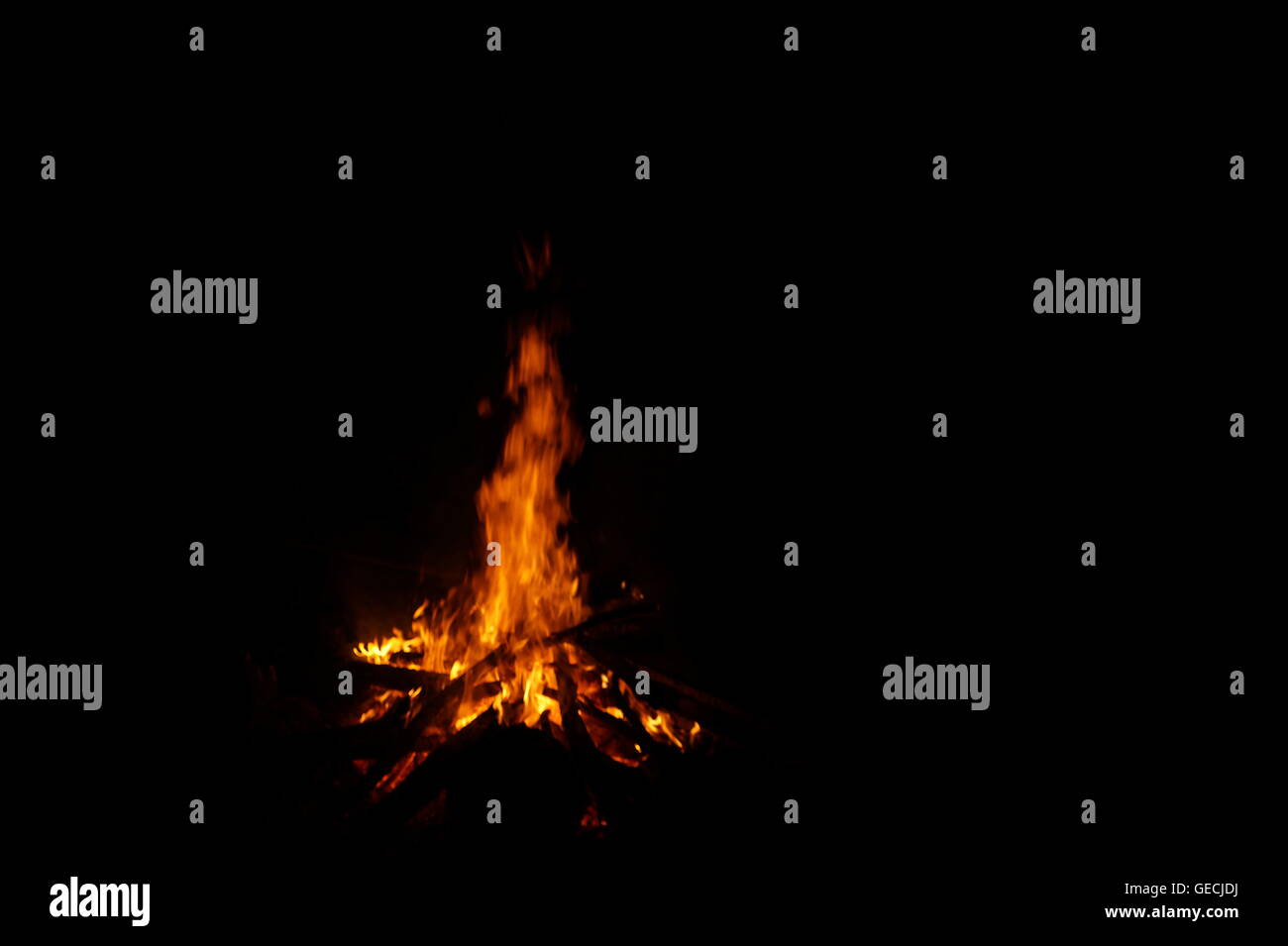 Camp Fire Stack Stock Photo