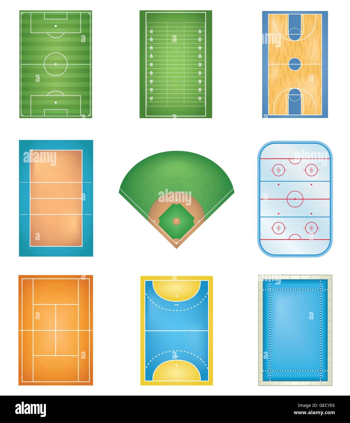 Volleyball courts Stock Vector Images - Alamy