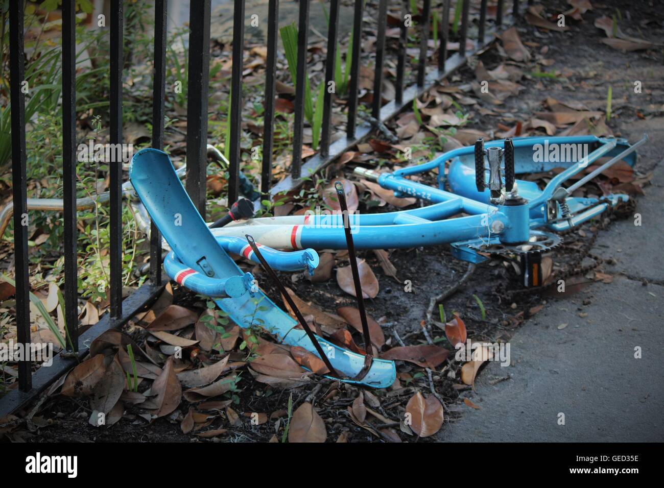 Be careful where you leave your Bike Stock Photo Alamy