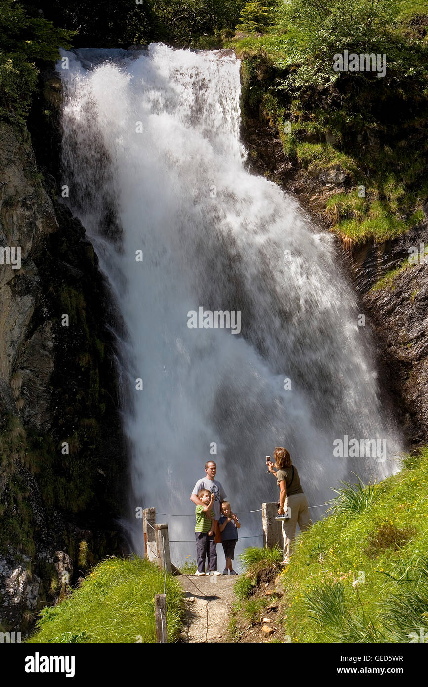 Pish Sauth deth pish. Waterfall,Aran Valley,Pyrenees, Lleida province ...