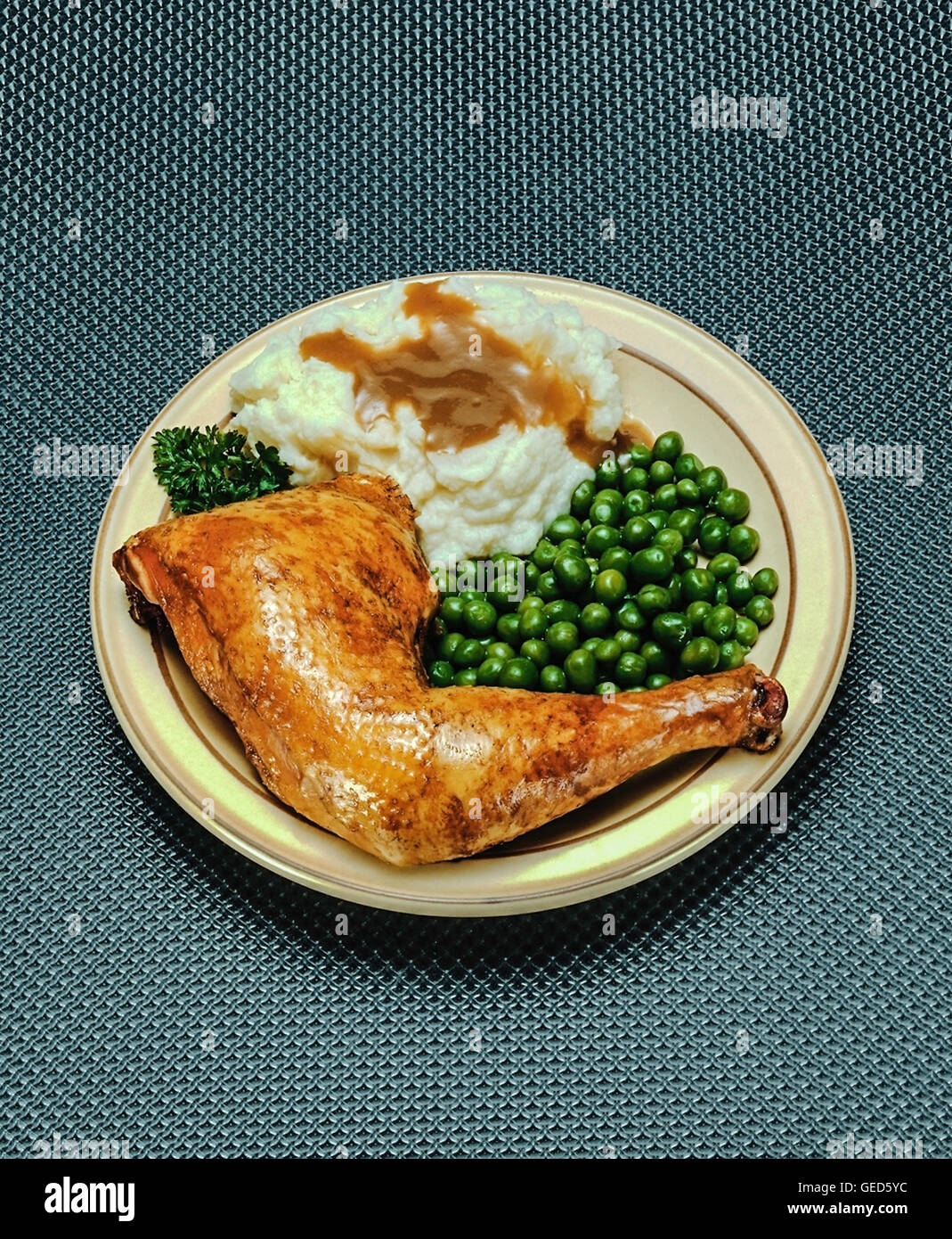 Chicken dinner Stock Photo