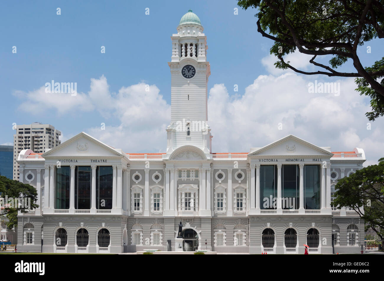 Victoria Theatre and Concert Hall, Empress Place, Civic District, Singapore Island, Singapore Stock Photo