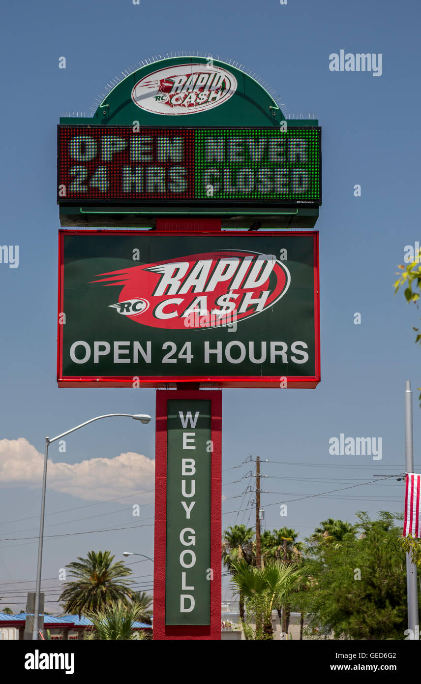 Las Vegas, Nevada - A Rapid Cash office, offering short-term "payday loans  Stock Photo - Alamy