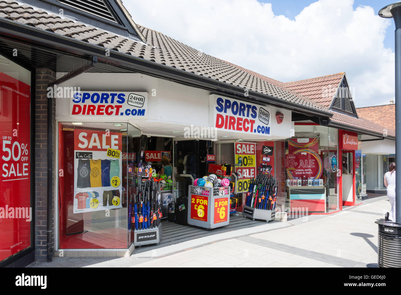 Sports Direct Store, Church Walk Shopping Centre, Caterham, Surrey, England, United Kingdom Stock Photo