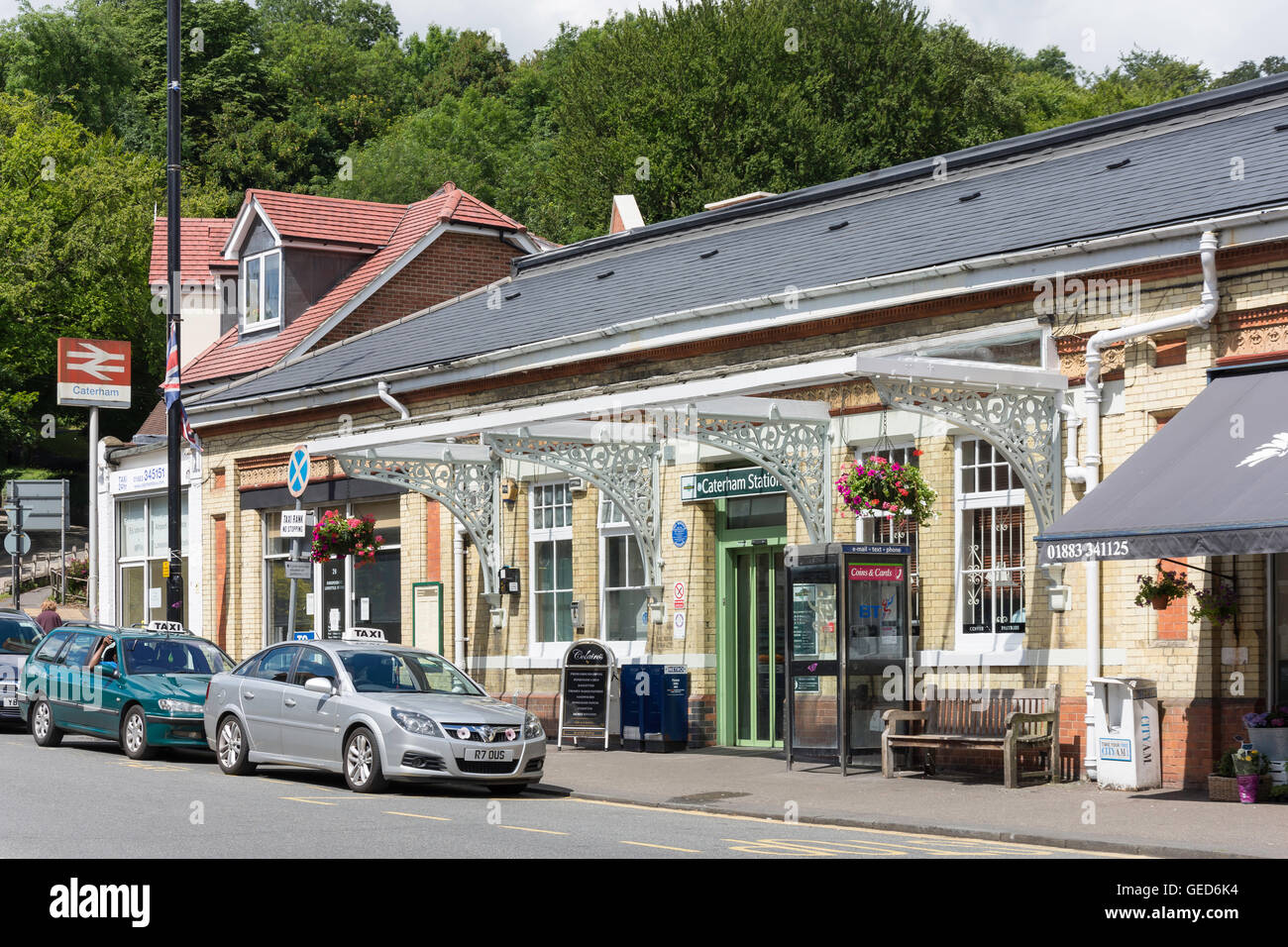 Entrance to Caterham Railway Station, Station Avenue, Caterham, Surrey
