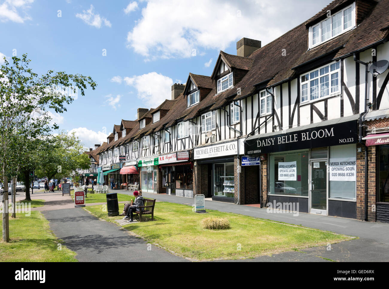 Banstead high street banstead surrey hires stock photography and