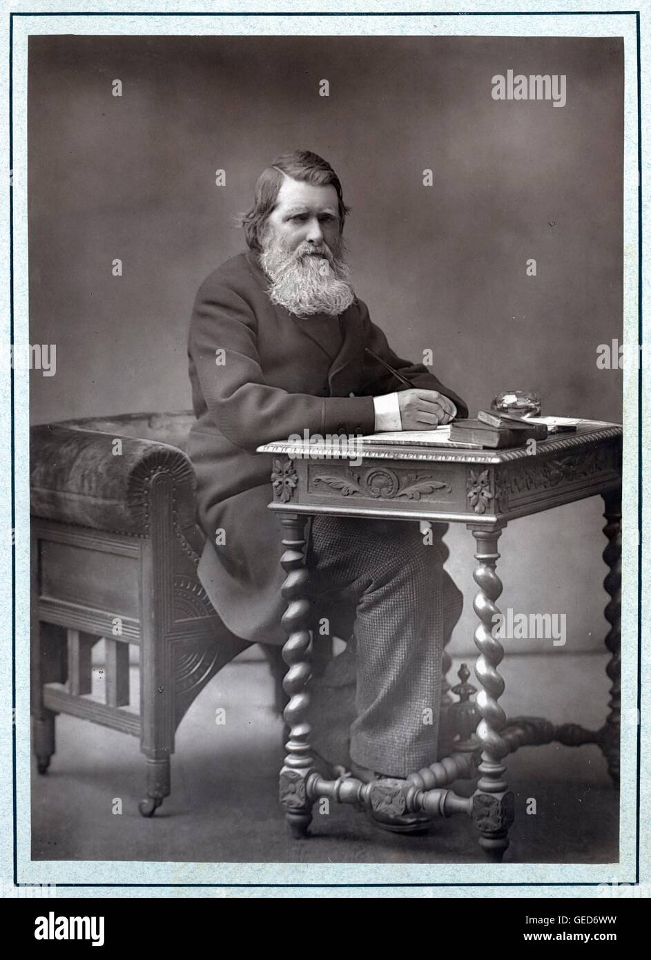 John Ruskin, 1885, by Herbert Rose Barraud Stock Photo