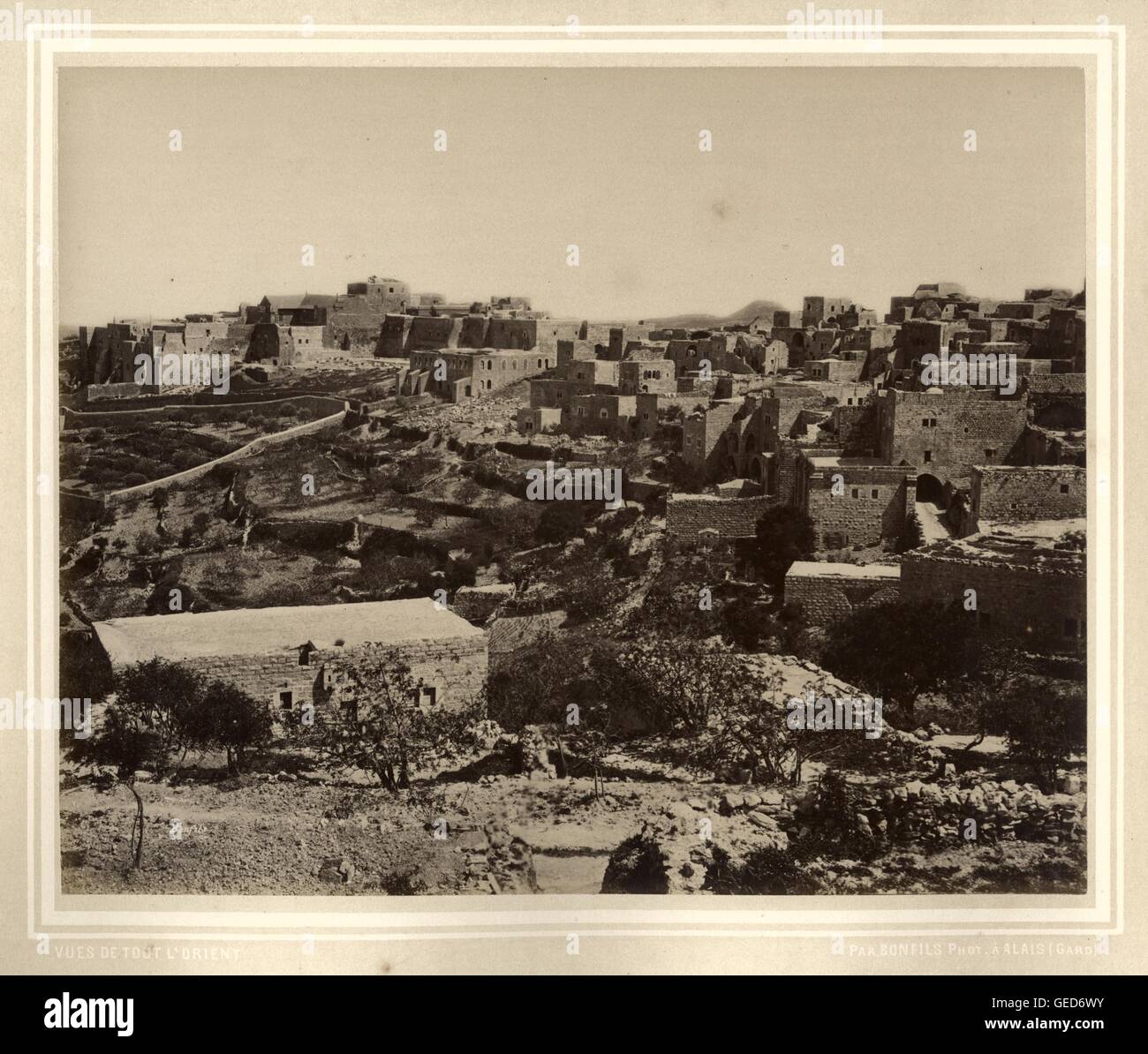 Bethlehem, Palestine, 1878, by Felix  Bonfils Stock Photo