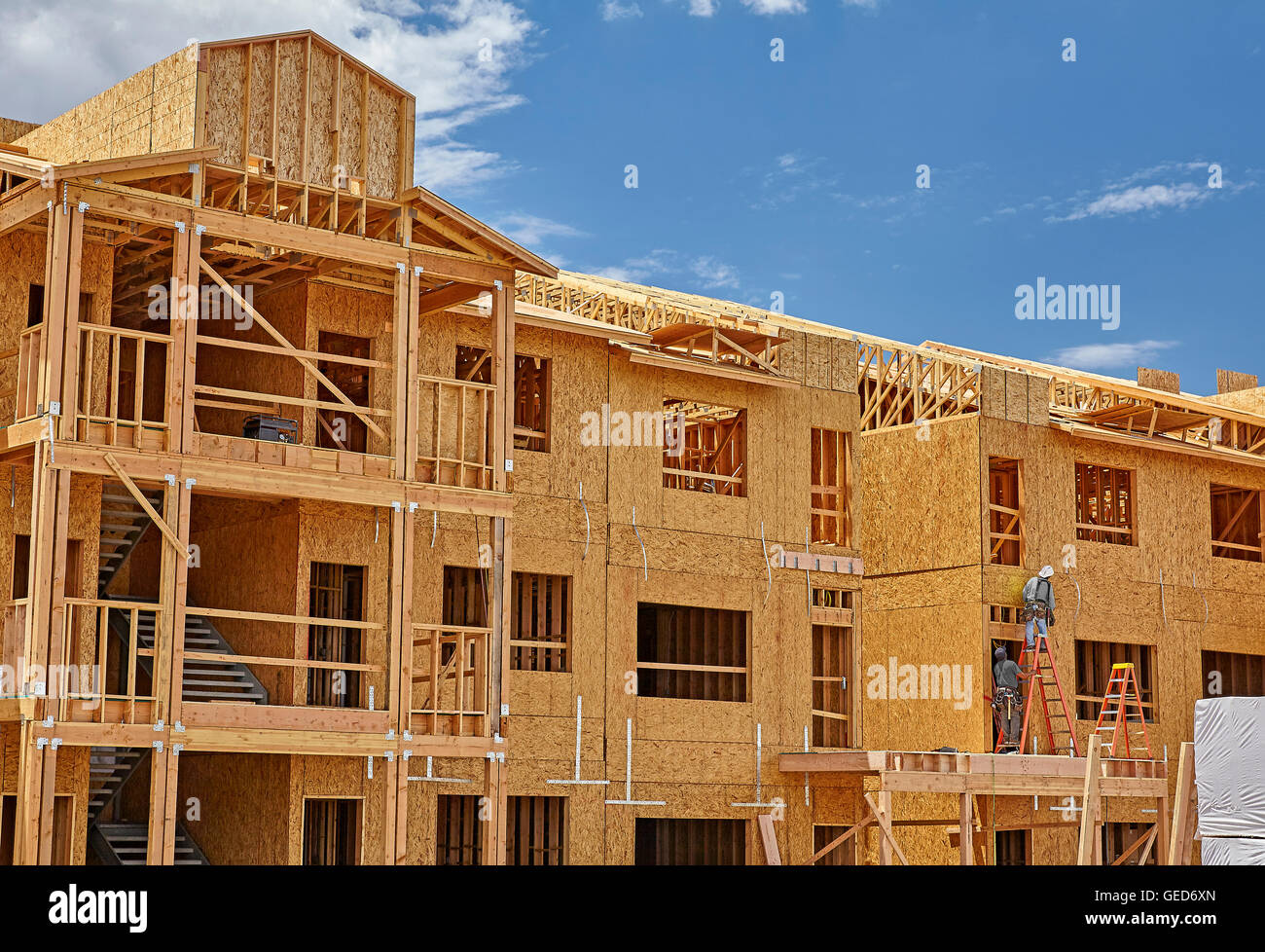 Rental housing construction project hires stock photography and images