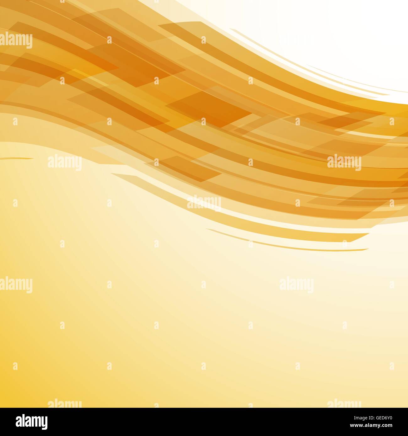 Abstract yellow wave technology background, stock vector Stock Vector