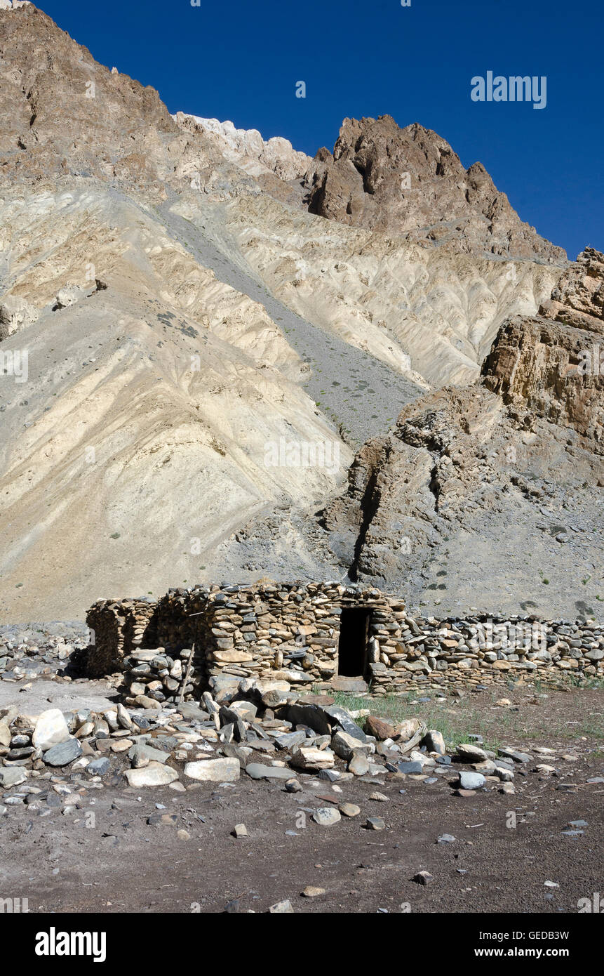 Nomad seasonal settlement in Tsorka Valley, Ladakh, Jammu and Kashmir