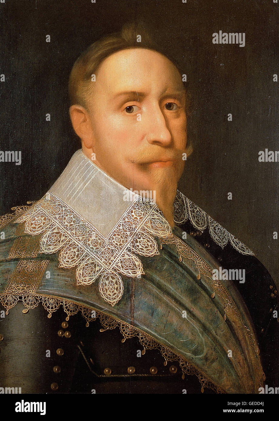 Attributed to Jacob Hoefnagel - Gustavus Adolphus, King of Sweden 1611-1632 Stock Photo