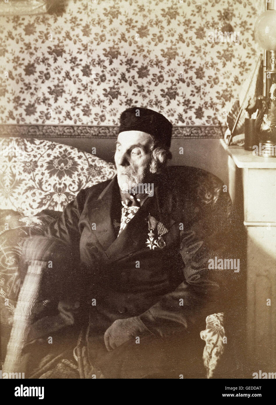 Henry Ellis - Emmanuel Louis Cartigny (1790 - 1892), the last survivor of the Battle of Trafalgar Stock Photo