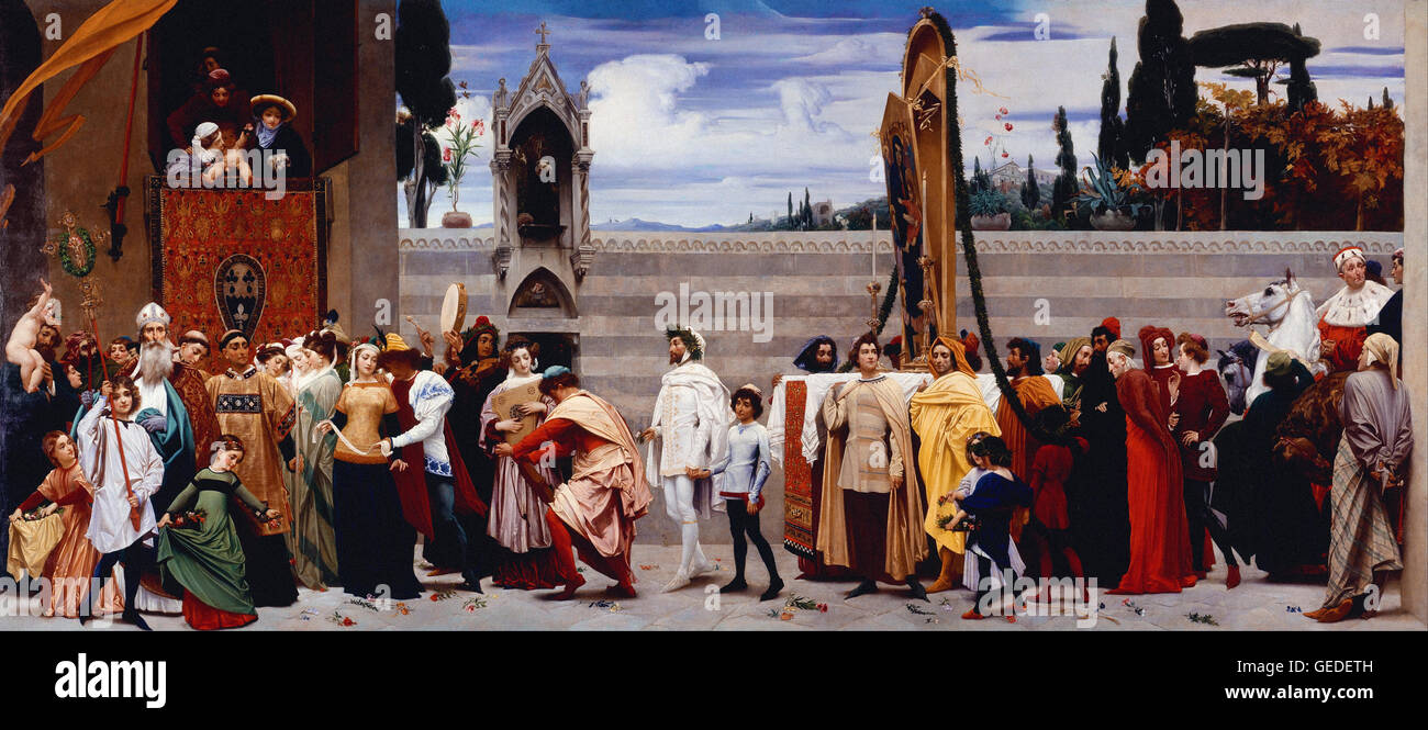 Leighton of Stretton, Frederick Leighton, Baron - Cimabue's Madonna Carried in Procession Stock Photo