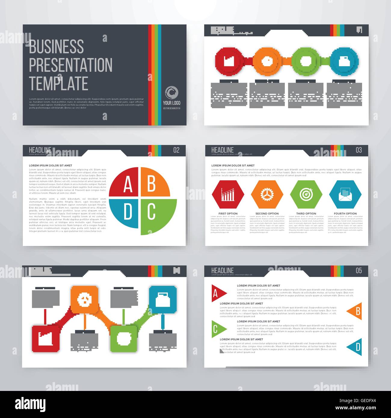 Infographics presentation template flat design Stock Vector Image & Art ...