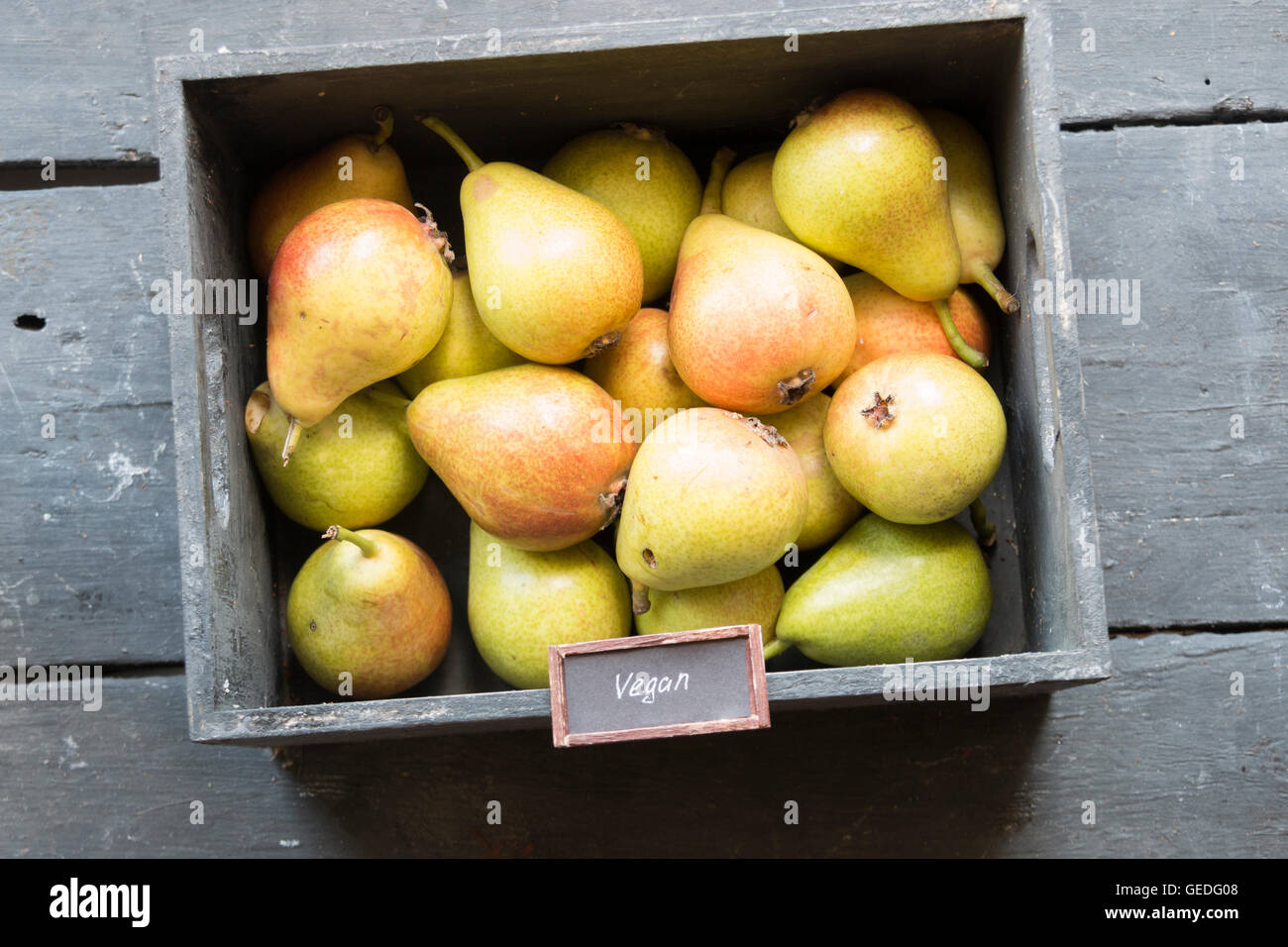 Healthy Organic Pears - Vegan food idea Stock Photo