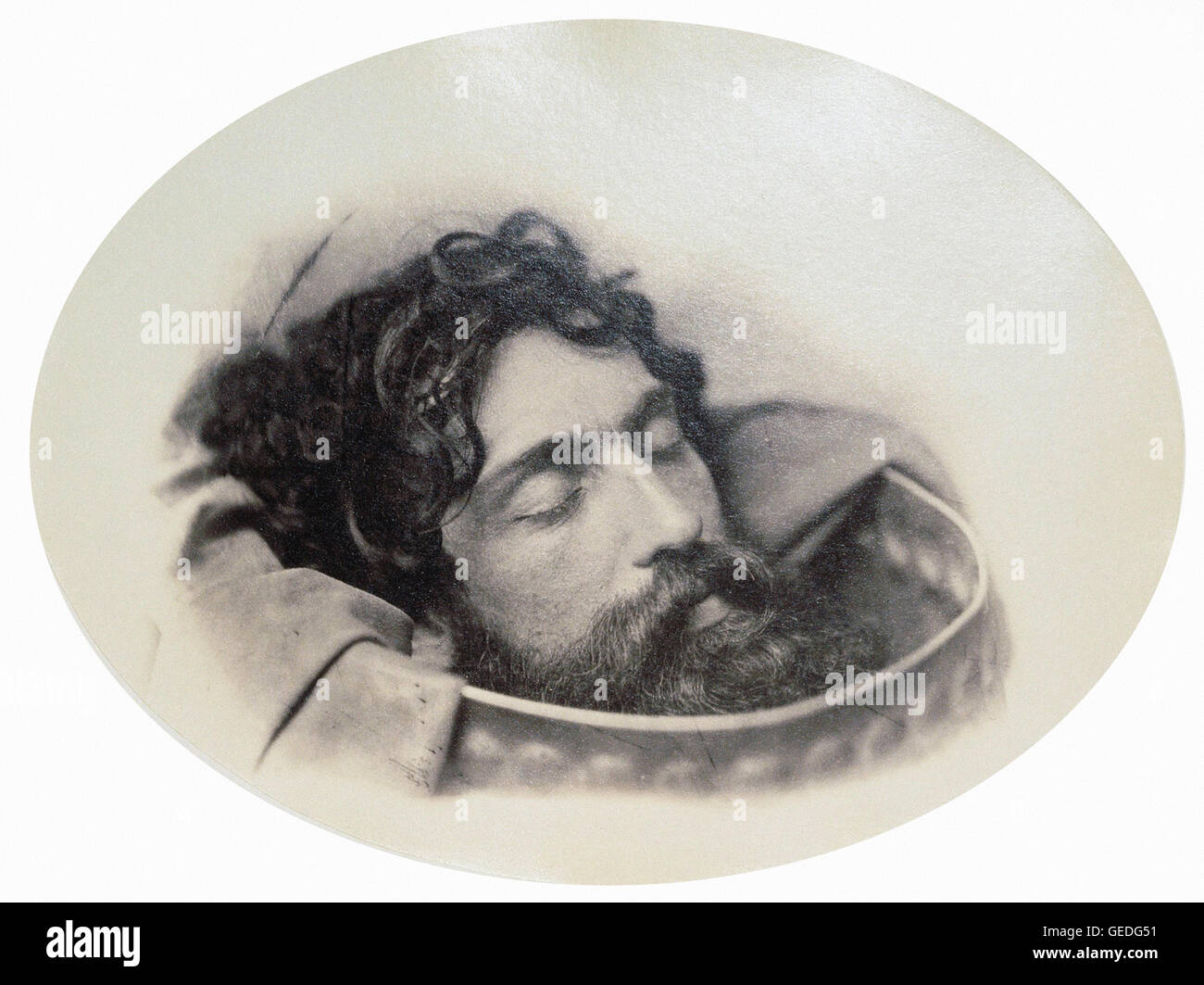 Oscar Gustav Rejlander - Study of the Head of John the Baptist in a Charger Stock Photo
