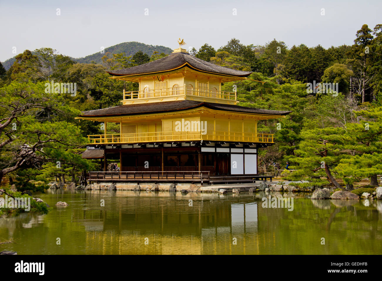 Golden Pavillion in Kyoto Japan Stock Photo