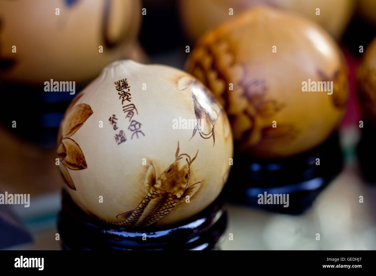 Chinese Fish Antique Balls Stock Photo Alamy