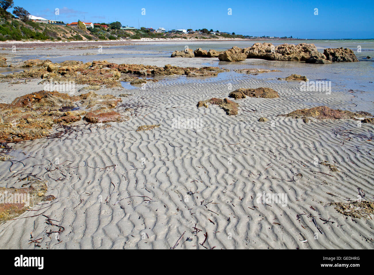 Moonta Bay beach on the Yorke Peninsula Stock Photo Alamy