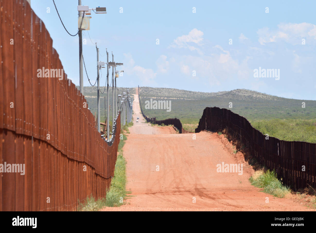 The border between Naco, Arizona, USA and Naco, Sonora, Mexico is