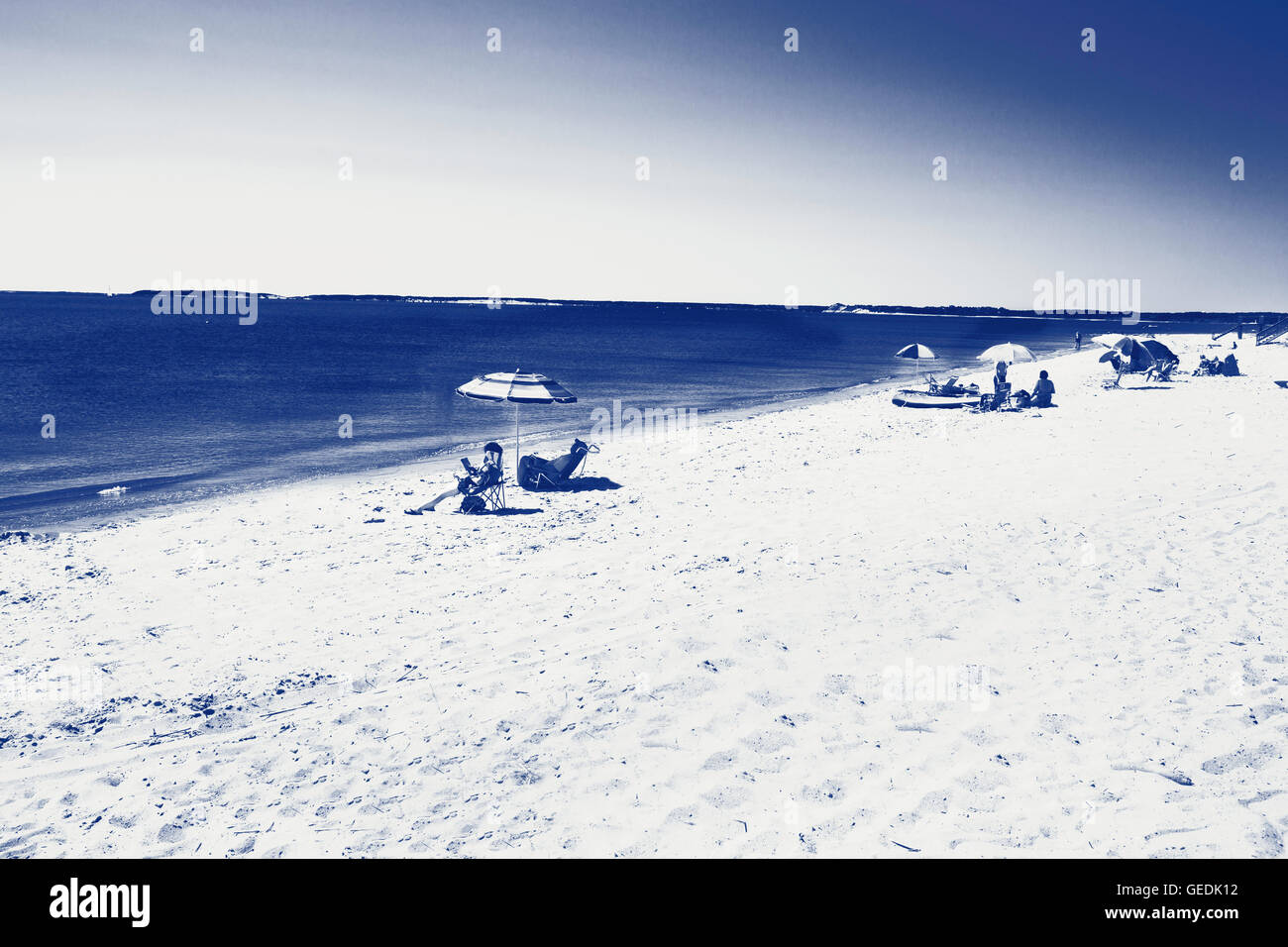 Beach in Eastham, MA on Cape Cod with vintage look Stock Photo Alamy